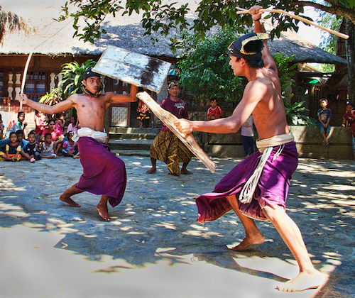 The Real Deal. Peresean / Stick Fighting  ~ Pujut Village. Central Lombok, Indonesia 2010